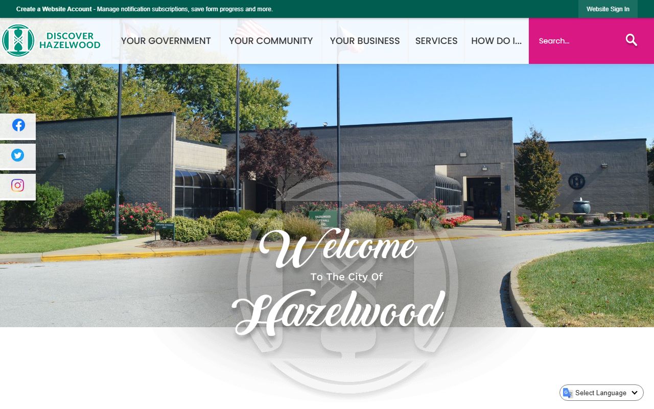 Hazelwood phone directory official city website