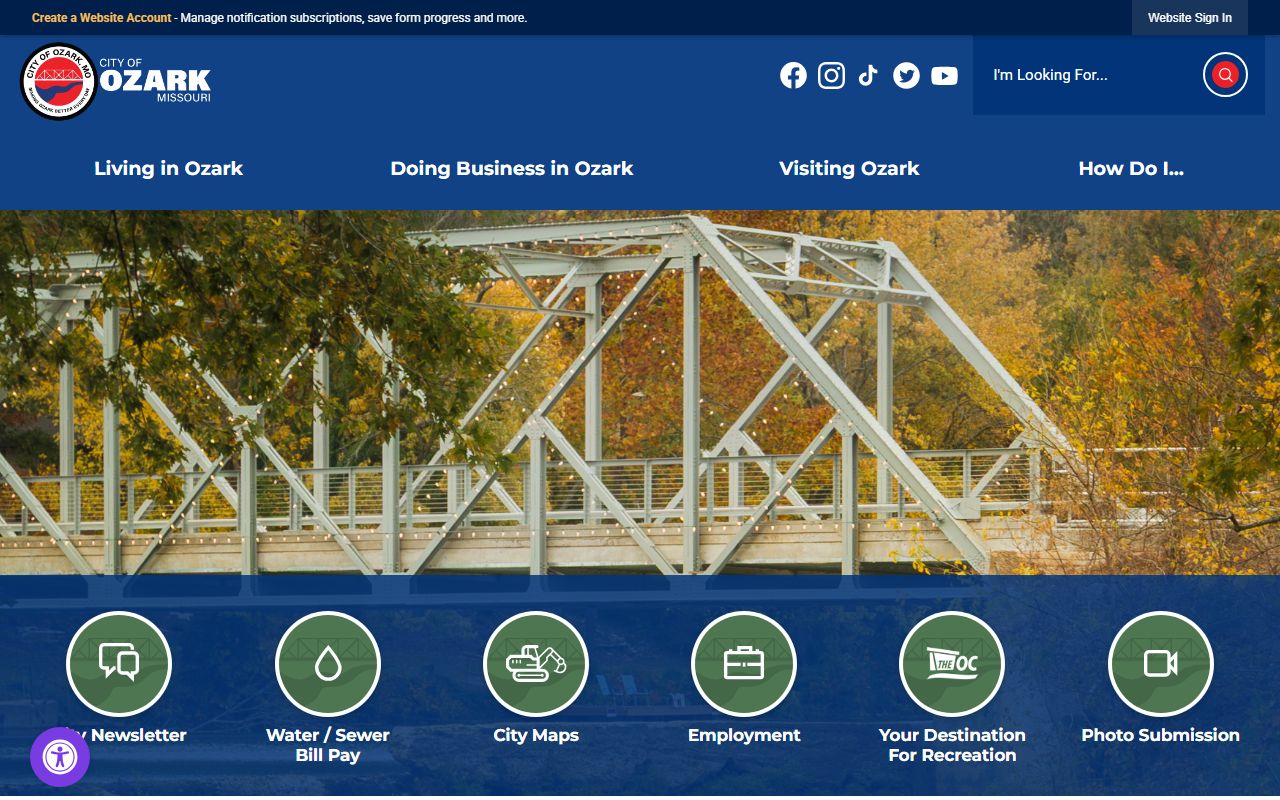 Ozark official website phone directory resource