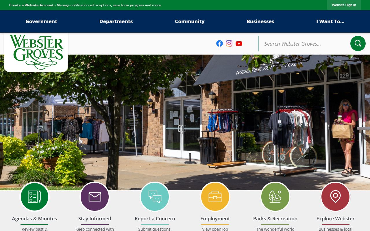 Webster Groves official website phone directory