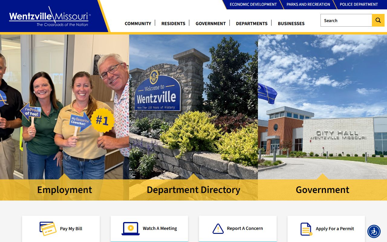 Wentzville official website phone directory and contact information