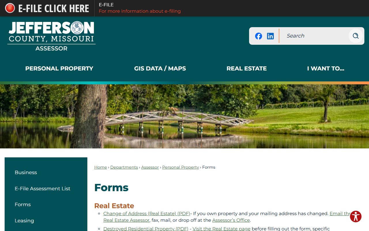 Jefferson County Missouri phone directory recorder of deeds page